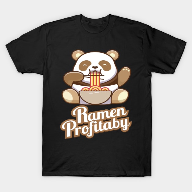 Panda Eating funny Ramen Noodles Soup - Restaurant T-Shirt by chouayb